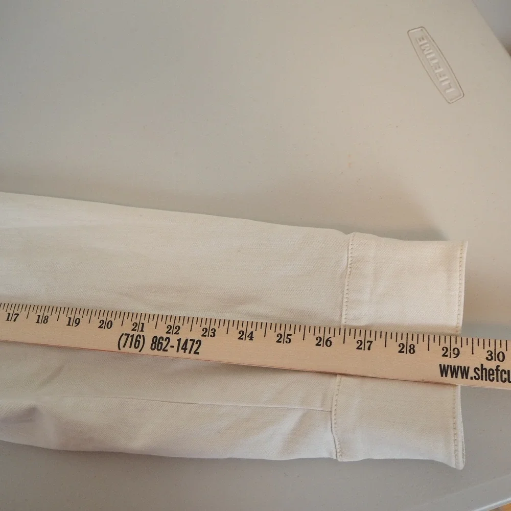 NWT J. Jill Cream Denim Belted Duster Trench Coat Size 3X Light Jacket in Barley - Picture 14 of 16